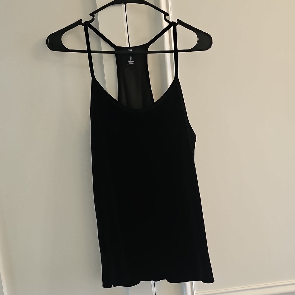 GAP Black Velvet Women's Camisole Top Size Small Like New